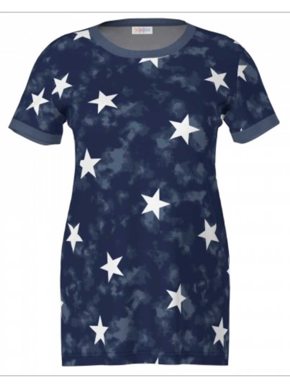 LuLaRoe Liv Basic T - Size XL perfect for 4th of July celebration. Stars  blue